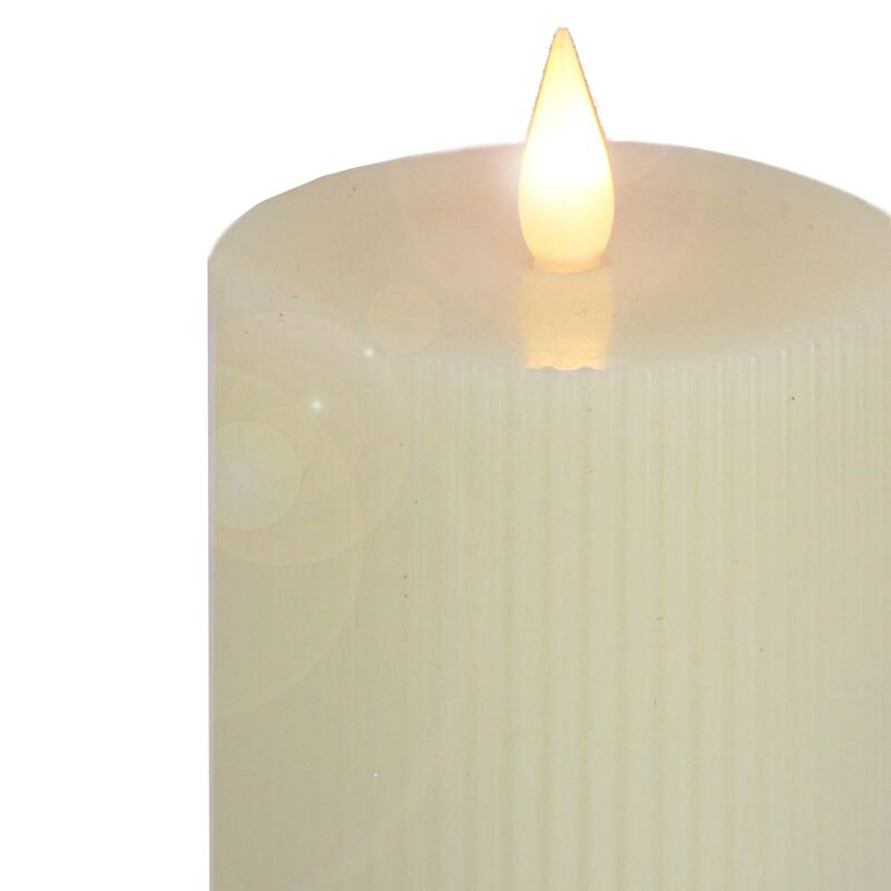 HGTV Home Collection 11 in Georgetown Real Motion Flameless Candle With Remote, Ivory, LED - 11 in