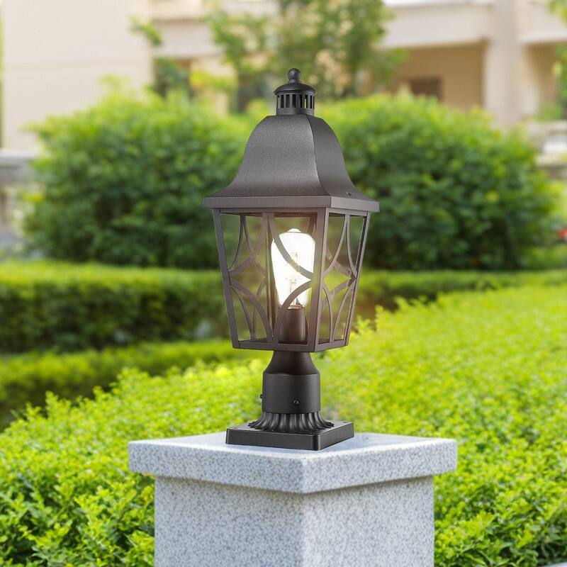 Waterproof Outdoor Post Lights (2-Pack) - Aluminum & Glass Deck Lights for Garden, Fence, Path, Patio