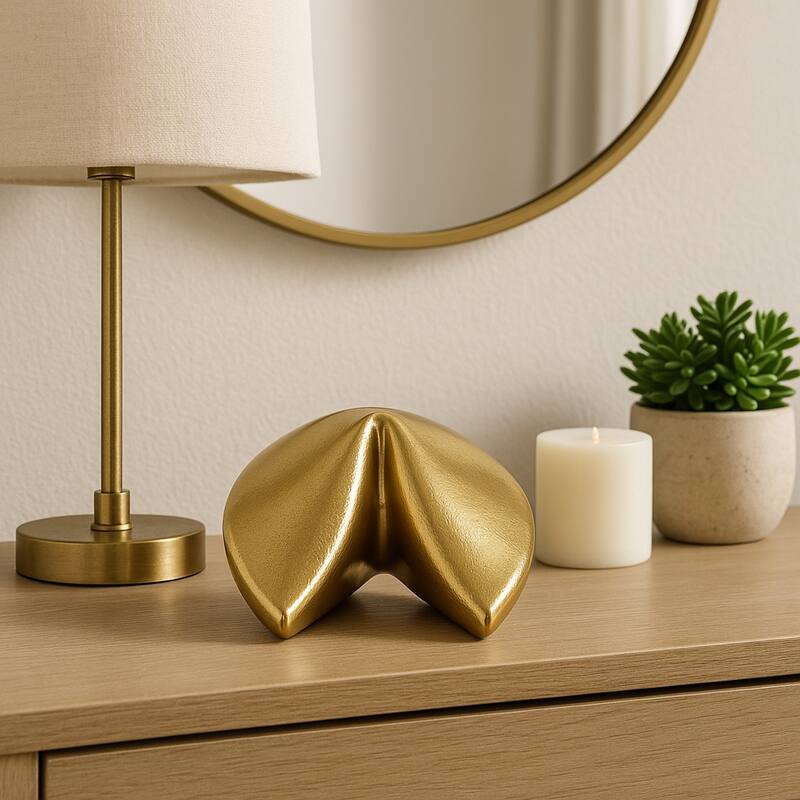 Aluminum Figurine Modern Design Decorative Accent - Gold - 5.0"