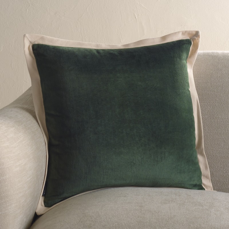 SAFAVIEH Home Jordy Decorative Pillow - Olive/Natural - 18x18-inch Square