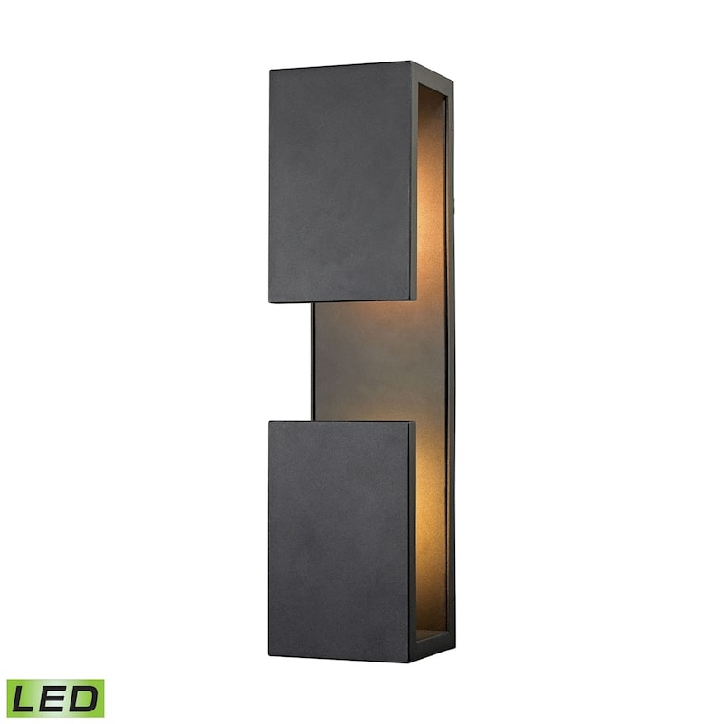 Pierre 19'' High 1-Light Outdoor Sconce - Textured Matte Black - 19 inch Tall - 19 inch Tall - Textured Matte Black