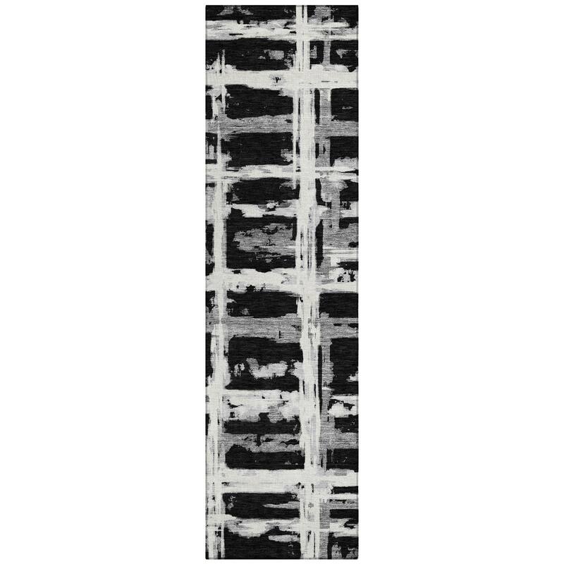 Machine Washable Indoor/ Outdoor Chantille Contemporary Abstract Rug
