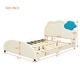preview thumbnail 5 of 9, Full Size Upholstered Platform Bed with Cloud-Shaped Headboard and Embedded Light Stripe, for Kids Teens, No Box Spring Required