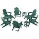 preview thumbnail 149 of 156, Aderson Outdoor Poly Adirondack Chair With Ottoman And Side Table 12-Piece Set