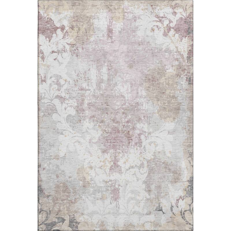 Premium Washable Super Soft Traditional Damask Mayfield Rug
