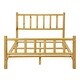 preview thumbnail 7 of 16, Farmhouse Log Bed Frame - Queen Size Rustic Pine Wood Construction
