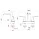 preview thumbnail 20 of 18, Vanityfair Double Handle Centerset Waterfall Bathroom Sink Faucet with Drain Assembly