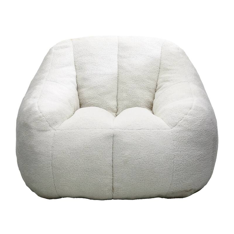 Fluffy and Lazy Teddy Fabric BeanBag Chairs with Memory Foam