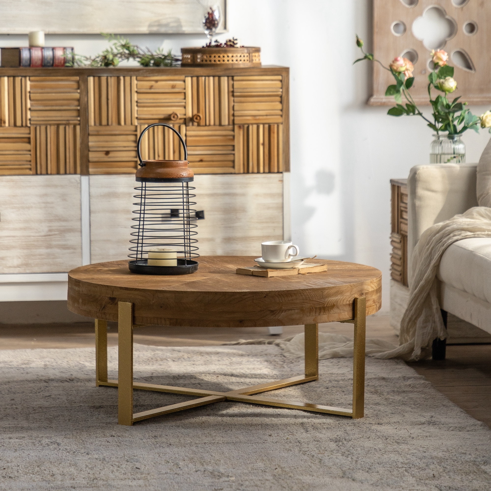 Home depot round wood coffee table deals