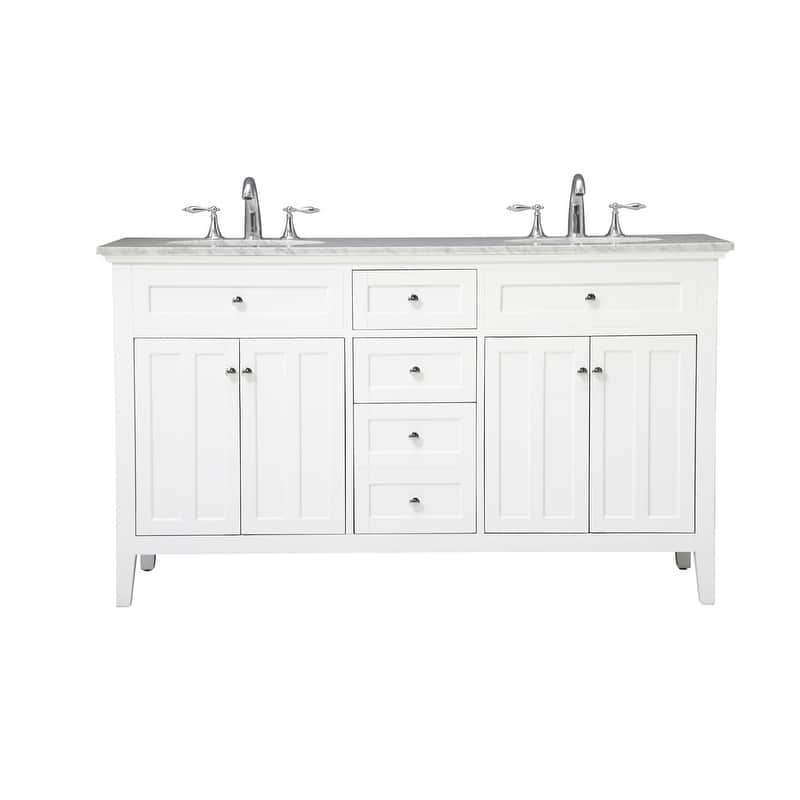 Modern 60" Double Bathroom Vanity Set
