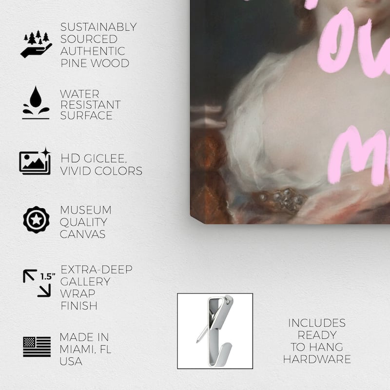 Wynwood Studio Canvas Fashion and Glam My Own Muse I Pink and Light Pink Shabby Chic Wall Art Canvas Print
