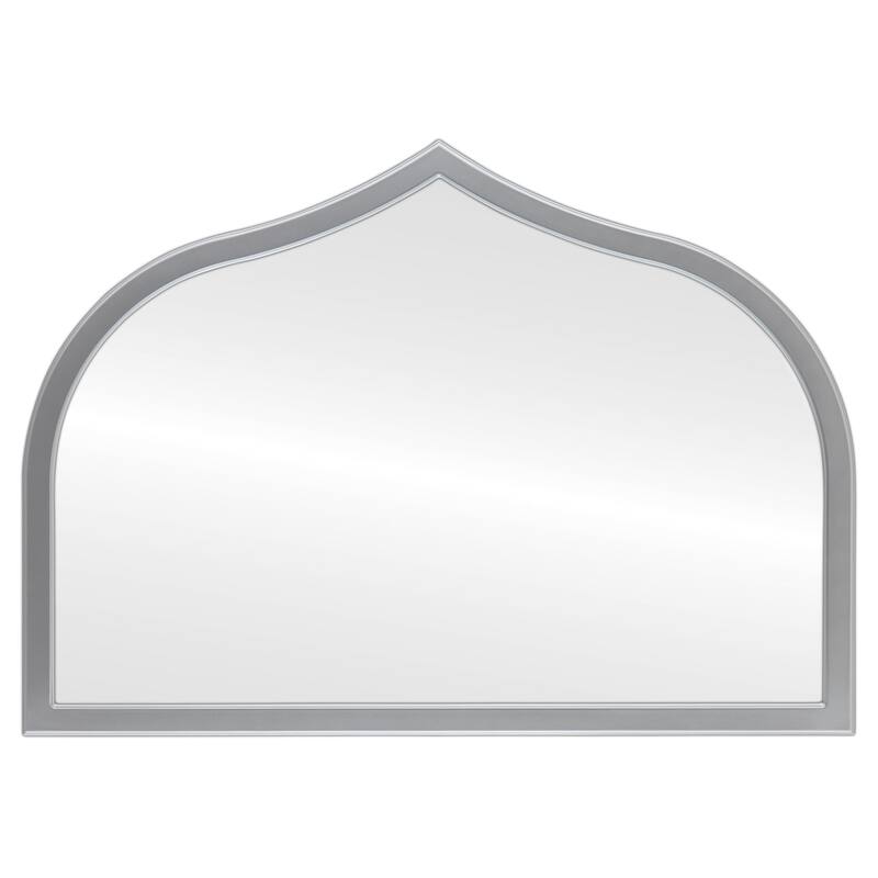 Mifflin Framed Mantel Mirror - Teardrop Cathedral - 38.4x27.4 - Silver