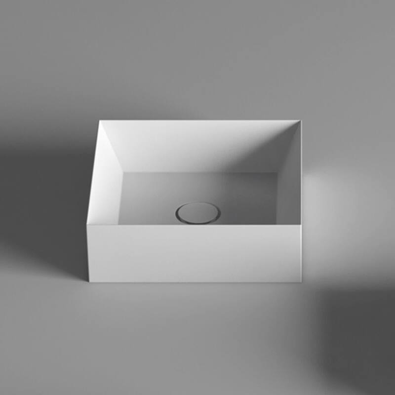 WS Bath Collections Track 15" Ceramic Vessel Bathroom Sink