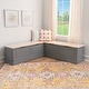 preview thumbnail 24 of 34, Josie L-shaped Backless Breakfast Nook Bench Grey and Maple