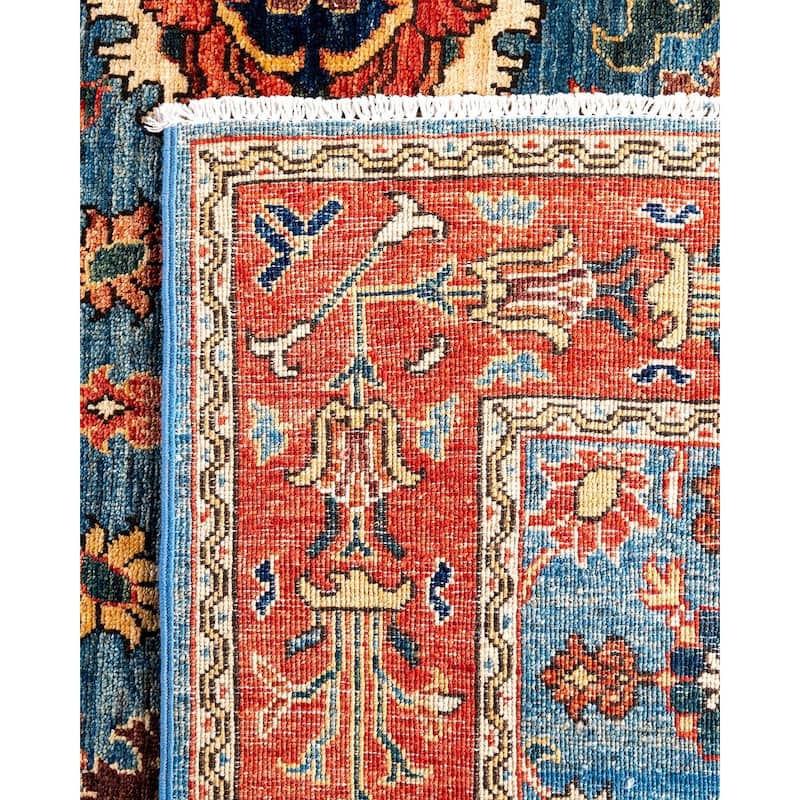 Serapi One-of-a-Kind Hand-Knotted Area Rug - Light Blue, 5' 11" x 9' 3" - 5' 11" x 9' 3"