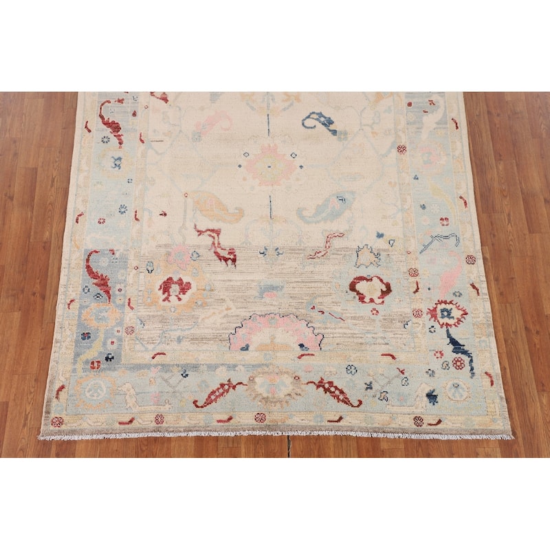 Kazak Oriental Area Rug Hand-Knotted Dining Room Wool Carpet - 5'9" x 7'10"