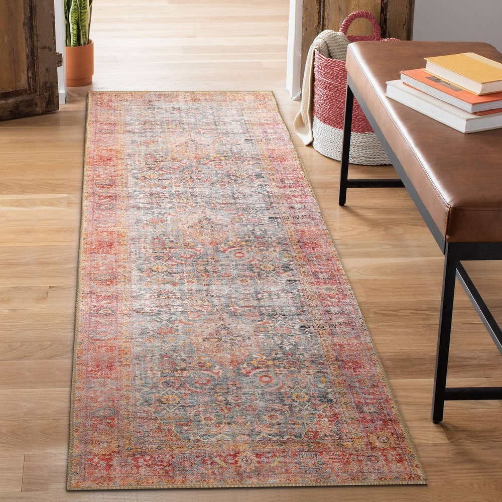 Superior Huda Distressed Medallion Indoor Area Rug