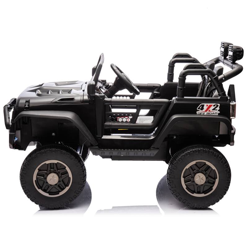 24V Electric Ride-On Truck for Kids, Two-Seater, Parental Remote Control, MP3, Bluetooth, Ages 3+