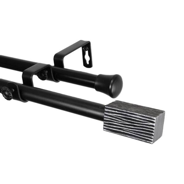 Shop Rod Desyne Alder Double Curtain Rod 120 170 Black Free