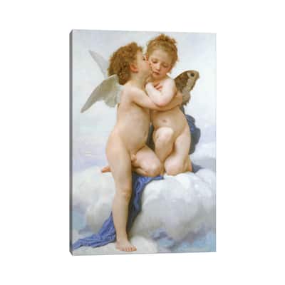 iCanvas "The First Kiss " by William-Adolphe Bouguereau Canvas Print