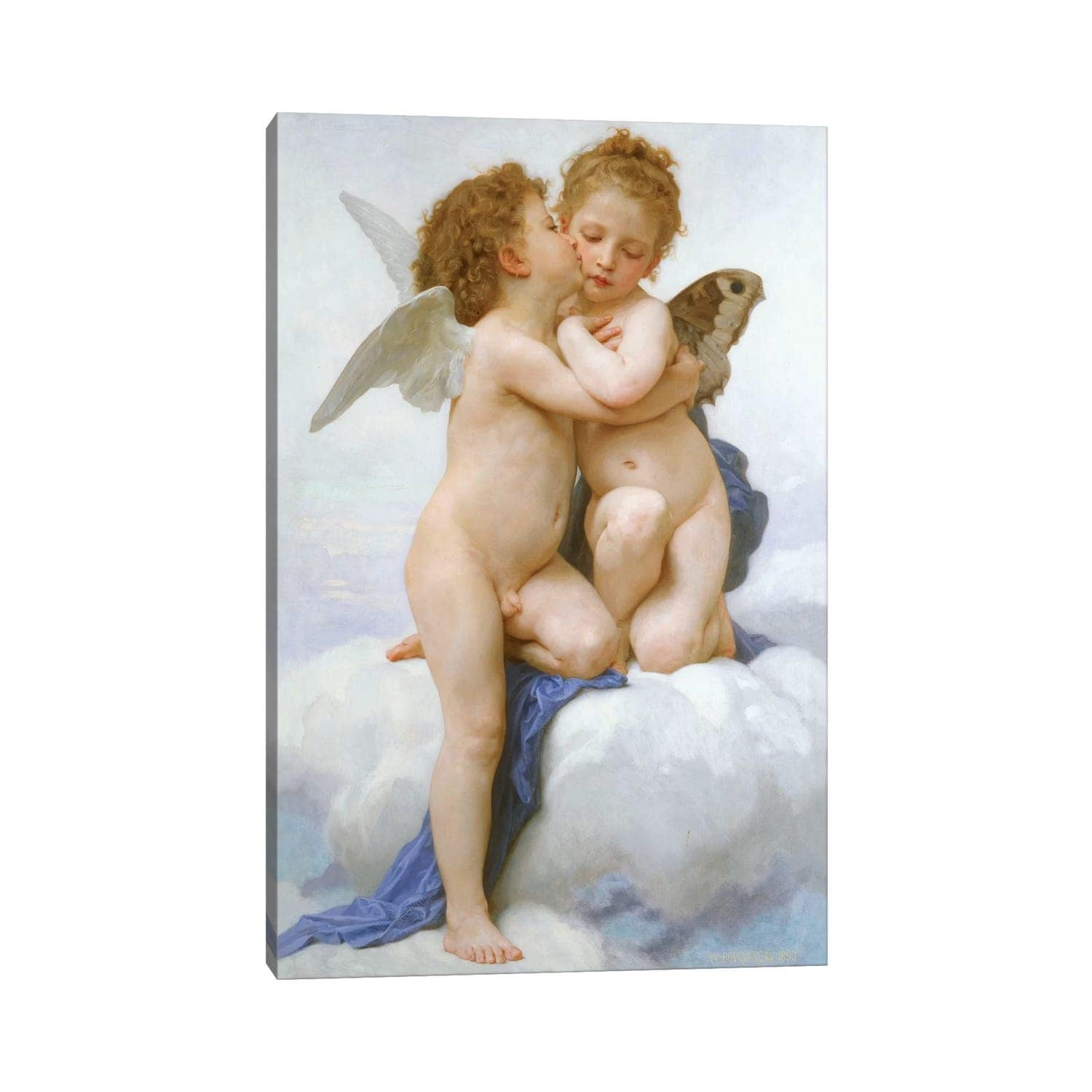 iCanvas "The First Kiss " by William-Adolphe Bouguereau Canvas Print