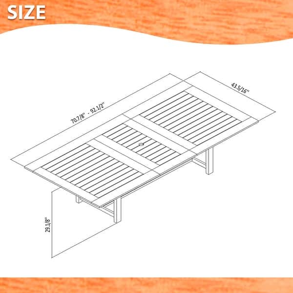 dimension image slide 1 of 2, Amazonia 100% FSC Certified Wood Sant Louis Outdoor Patio Dining Set