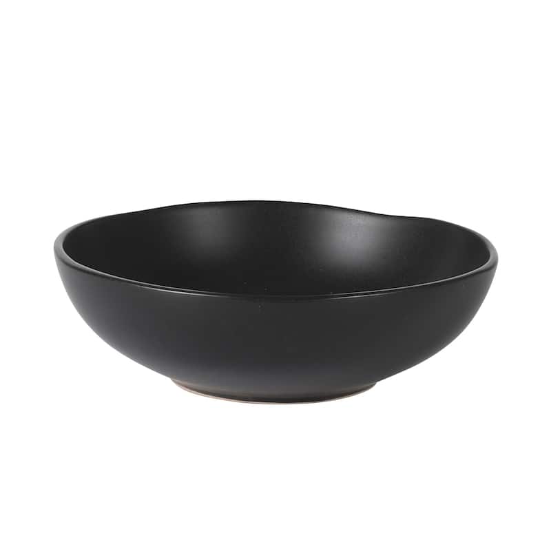 Gibson Home Bethel 18 Piece Plates and Bowls Ceramic Stoneware Organic Shape Dinnerware Set (Service for 6)