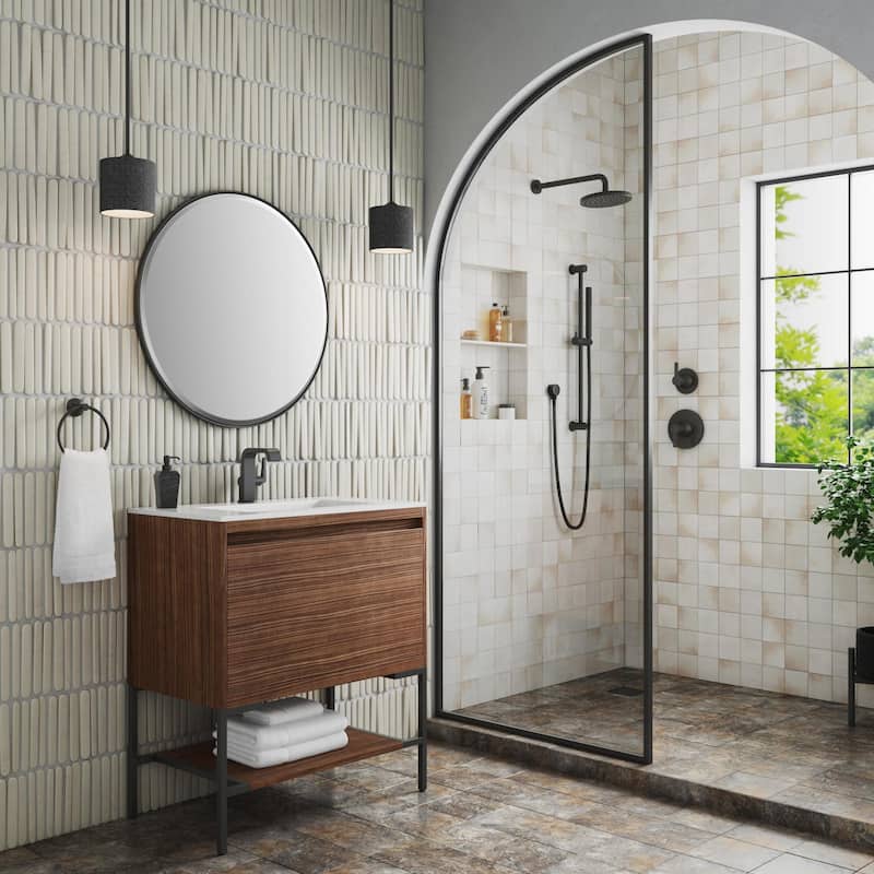James Martin Vanities 805-V31.5-MB-GW Mantova 32" Single Basin Poplar