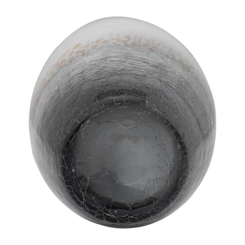 Sagebrook Home Glass Multi Round Crackle Vase