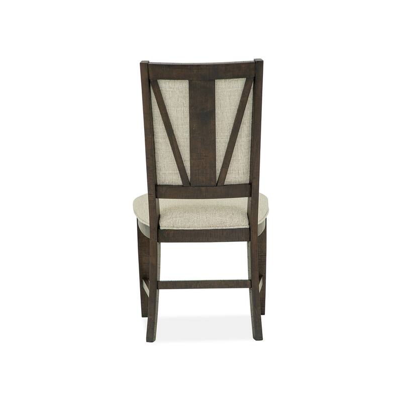 Magnussen Home Westley Falls Graphite Step Upholstered Side Chair Two Pack - 19.75''W x 24''D x 39.75''H