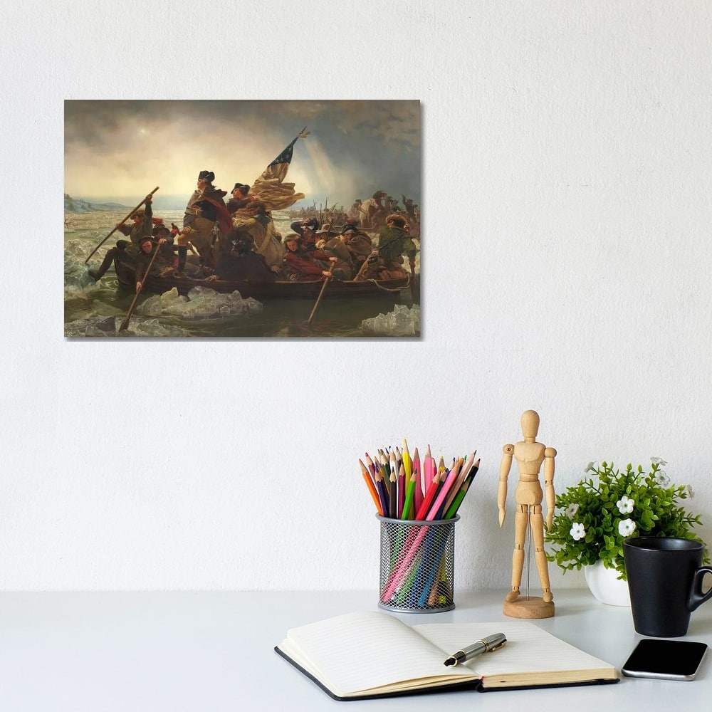 iCanvas "Painting Of George Washington Crossing The Delaware" by John Parrot Canvas Print