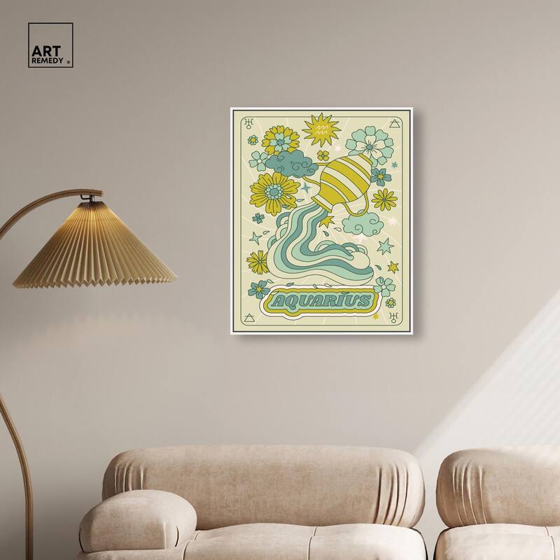 Aquarius Stars Card Canvas by Art Remedy