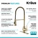 preview thumbnail 44 of 139, Kraus Britt Commercial 3-Function 1-Handle Pulldown Kitchen Faucet