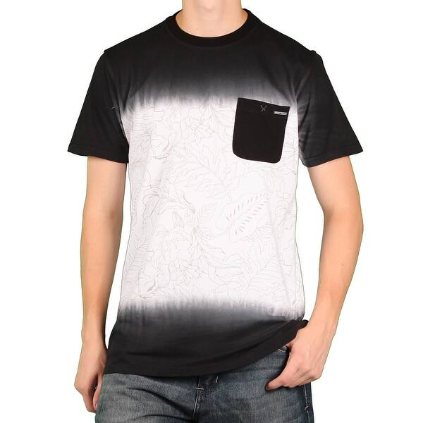 Shop Mo7 Men S Dip Dye Foilage Print Pocket T Shirt On
