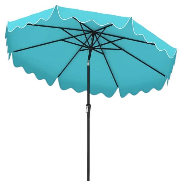 10 ft teal patio umbrella PURPLE LEAF 10' X 13' Offset Outoor Umbrella Turquoise Blue ensuring you stay cool and protected from sunburn 10ft Patio Umbrella | Round