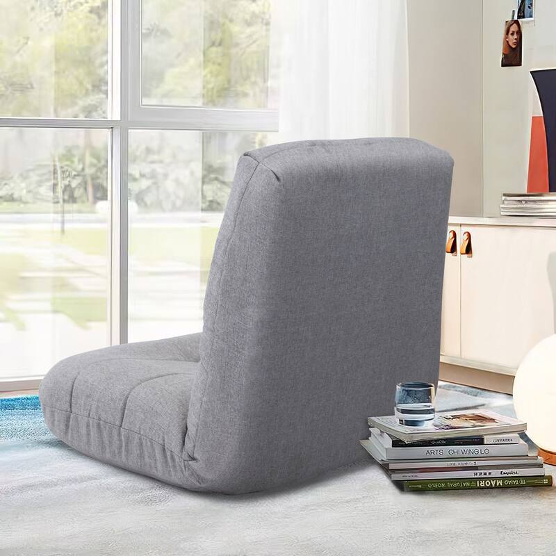 Adjustable 5-Position Padded Floor Chair Recliner Lazy Gaming Sofa