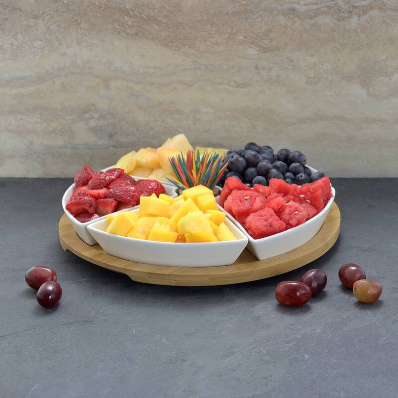 Stoneware Appetizer Server 6 Piece Set
