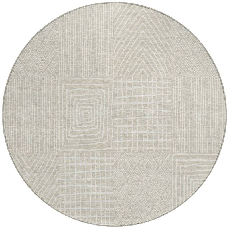 HomeRoots Geometric Transitional Rectangle Outdoor Rug