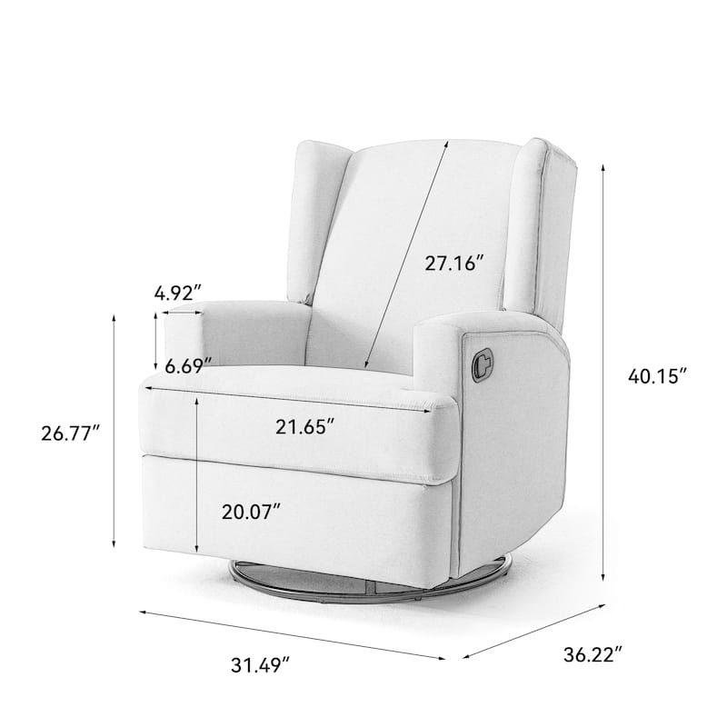 Swivel Glider Rocker Nursery Recliner Chair set of 2