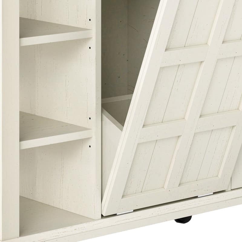 Moasis Rolling Kitchen Island with Storage & Drawers
