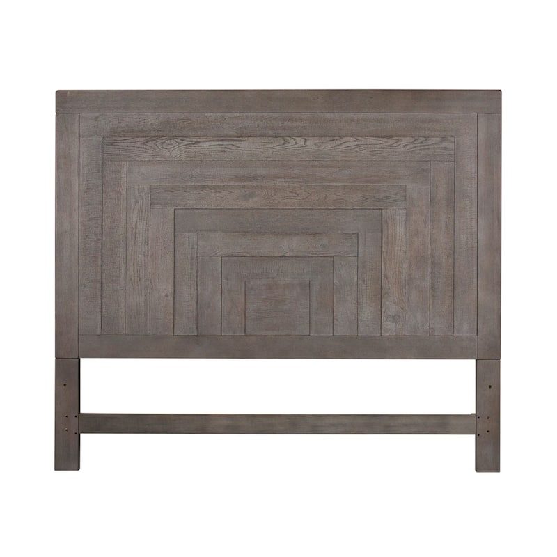 Modern Farmhouse Dusty Charcoal Distressed Queen Platform Bed