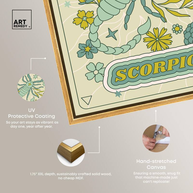 Scorpio Stars Card Canvas by Art Remedy