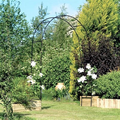 78"H x 45"W Garden Arch Trellis,Adjustable Metal Arbor Trellis