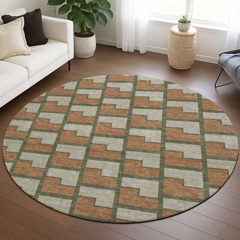 Machine Washable Indoor/ Outdoor Modern Cody Chantille Rug