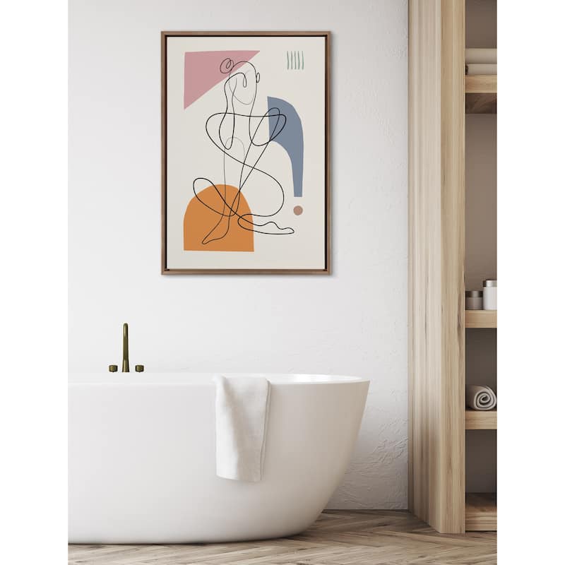 Kate and Laurel Sylvie Thinking of You Framed Canvas by Rachel Lee