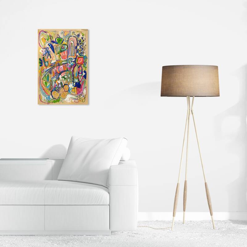 Wynwood Studio Canvas Abstract Lively City Yellow and Mustard Modern & Contemporary Wall Art Canvas Print - 24 x 16