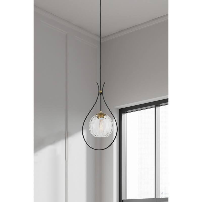 Minka Lavery 1531 Cody 9" Wide Mini Pendant with Clear Water Glass
