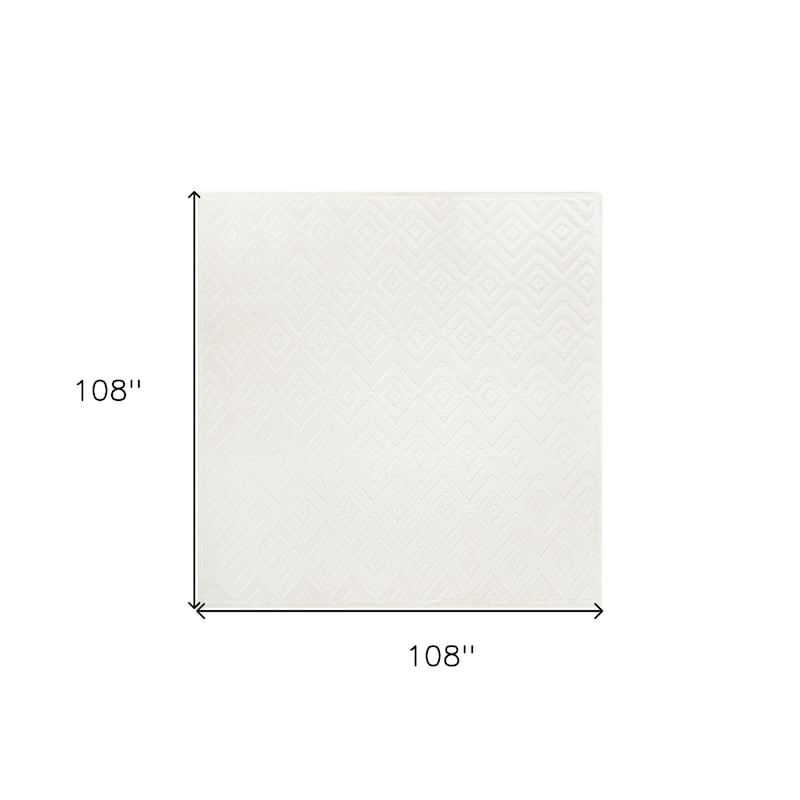 HomeRoots Geometric Modern Square Outdoor Rug - 9' Square