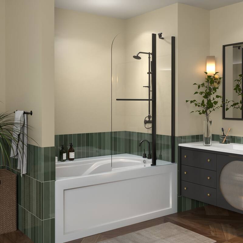 34/36 inch Pivot Tub Door with Clear Tempered Glass