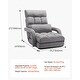 preview thumbnail 8 of 10, 2-in-1 Foldable Floor Chair Bed with 5-Position Adjustable Backrest - 25.2" x 24" x 27.2"